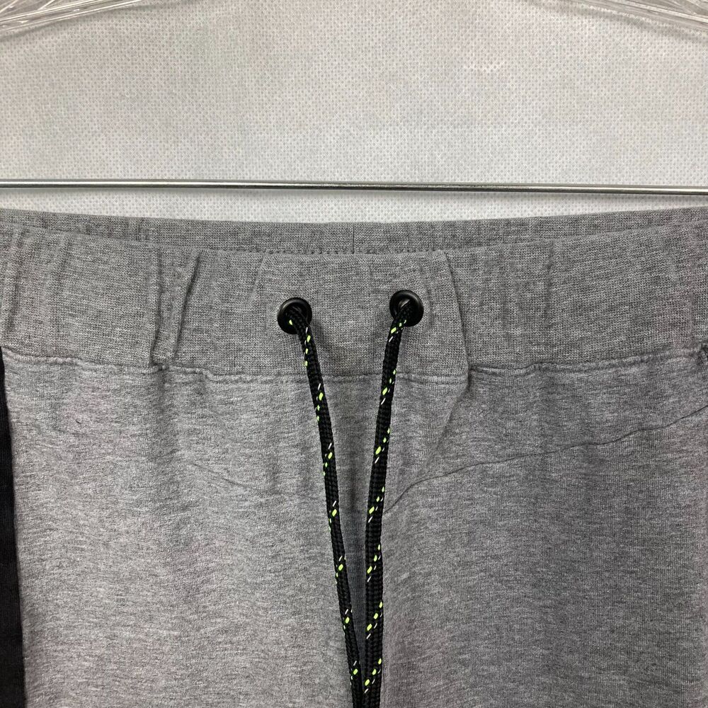 Nike Sweatpants Women S Gray Black Stripe Cotton Stretch Knit Drawstring Joggers - Picture 2 of 10